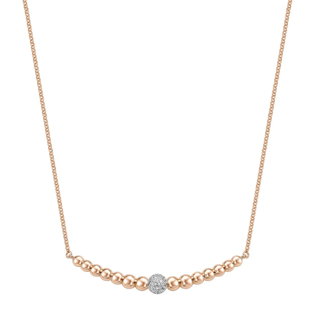 Colar Life Serenne Liga Rosé com Banho de Ouro Rosé 18k e Pedras Incolores, 45cm